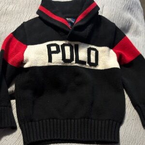 Polo by Ralph Lauren Black and Red Kids Sweater